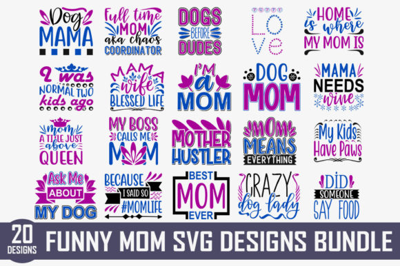 Funny Mom Quotes Designs Bundle Review