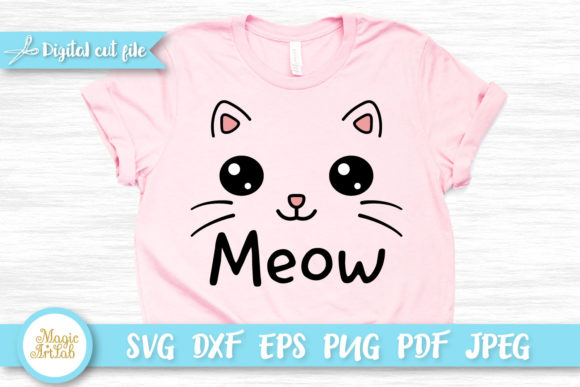 Meow Cat T-shirt Design SVG Review