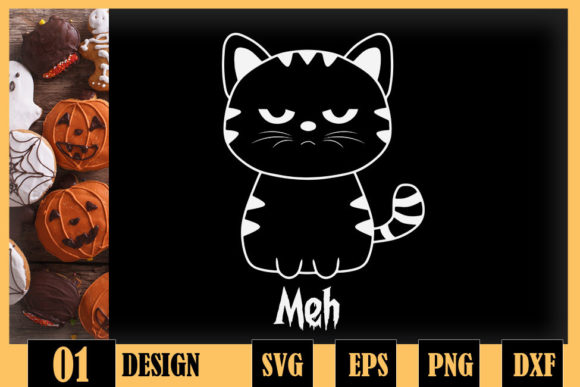 Reviewing the Sarcastic Funny Angry Cat MEH Halloween Design